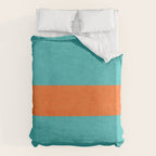 aqua and orange classic Duvet Cover Gallery Image 6