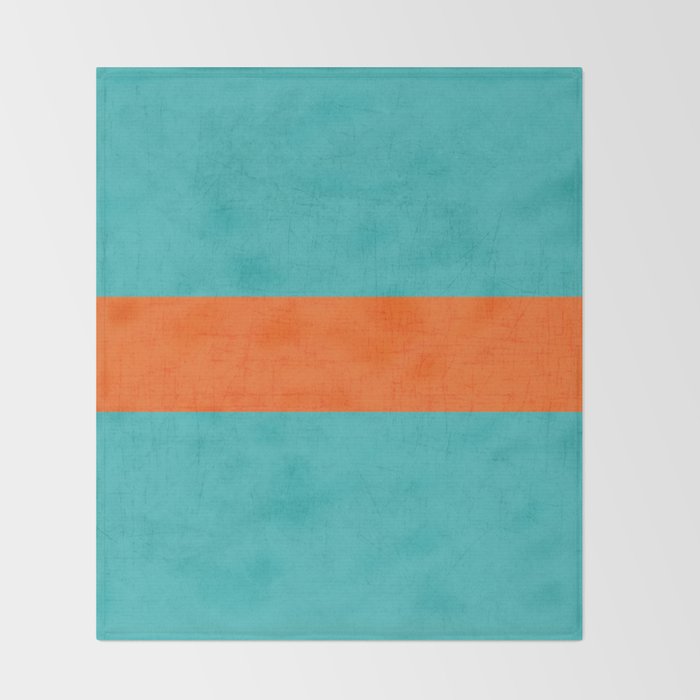 aqua and orange classic Throw Blanket Gallery Image 2