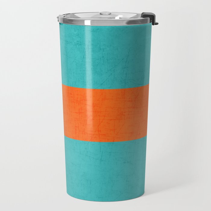 aqua and orange classic Travel Mug Gallery Image 2