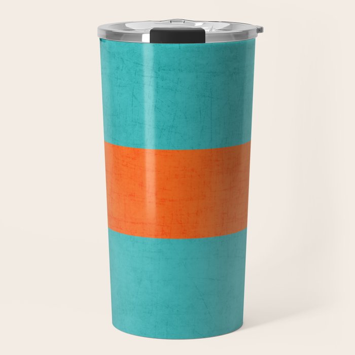 aqua and orange classic Travel Mug Gallery Image 1