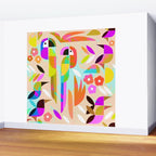 TROPICAL BIRD PATTERN COLLAGE Wall Mural Gallery Image 2