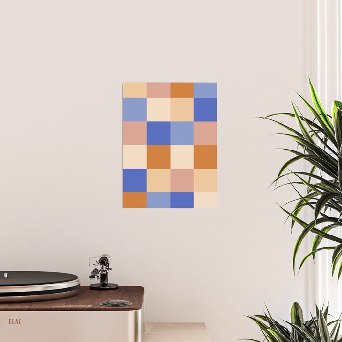 Bold Retro Checks Pattern - Large XXIX Poster Gallery Image 2