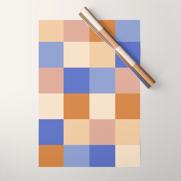 Bold Retro Checks Pattern - Large XXIX Wrapping Paper Gallery Image 1