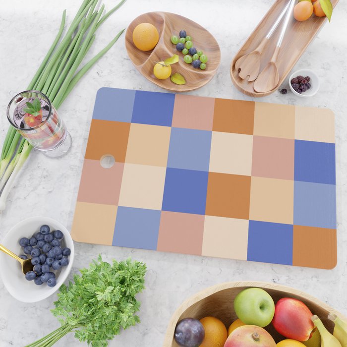 Bold Retro Checks Pattern - Large XXIX Cutting Board Gallery Image 2
