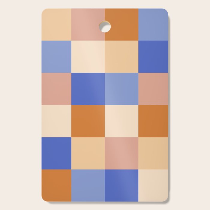 Bold Retro Checks Pattern - Large XXIX Cutting Board Gallery Image 1