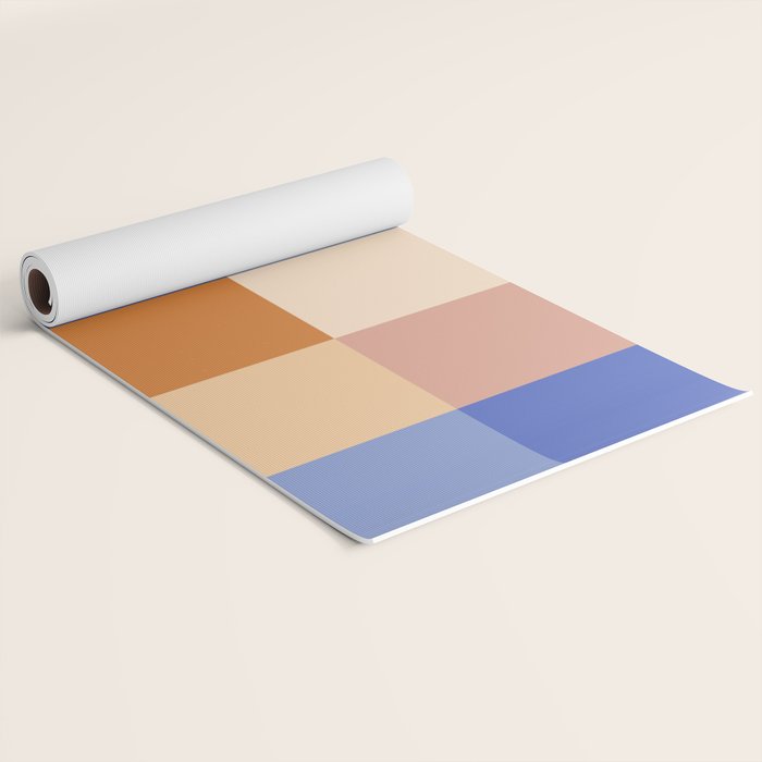 Bold Retro Checks Pattern - Large XXIX Yoga Mat Gallery Image 2