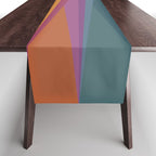 Geometric Triangles X Retro Rainbow Table Runner Gallery Image 1