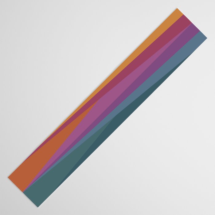 Geometric Triangles X Retro Rainbow Table Runner Gallery Image 3