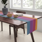 Geometric Triangles X Retro Rainbow Table Runner Gallery Image 2