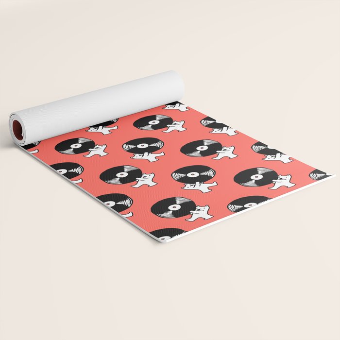 Record bear Yoga Mat Gallery Image 2