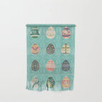 Floral Easter Eggs - Aqua Wall Hanging Gallery Image 1