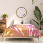 Painterly Nouveau bloom - imperfect bold textured floral art Comforter Gallery Image 3