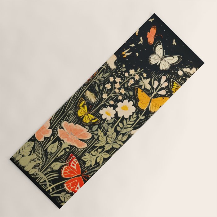 Butterfly Night Garden Yoga Mat Gallery Image 1