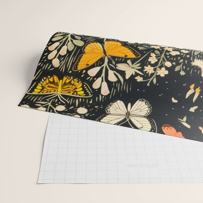Butterfly Night Garden Wrapping Paper Gallery Image 2