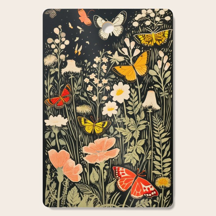 Butterfly Night Garden Cutting Board Gallery Image 1