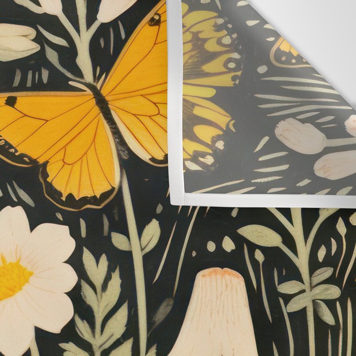 Butterfly Night Garden Wall Tapestry Gallery Image 3