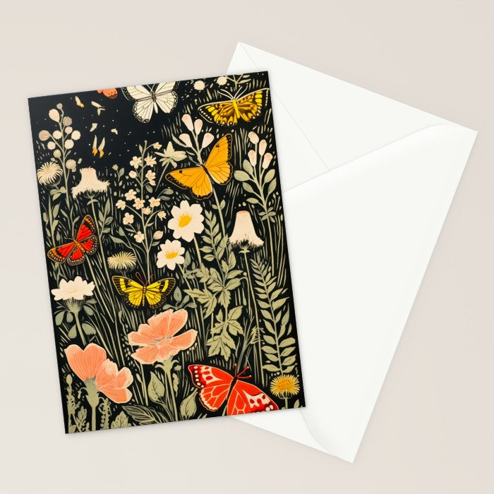Butterfly Night Garden Stationery Card Gallery Image 2