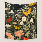 Butterfly Night Garden Wall Tapestry Gallery Image 4