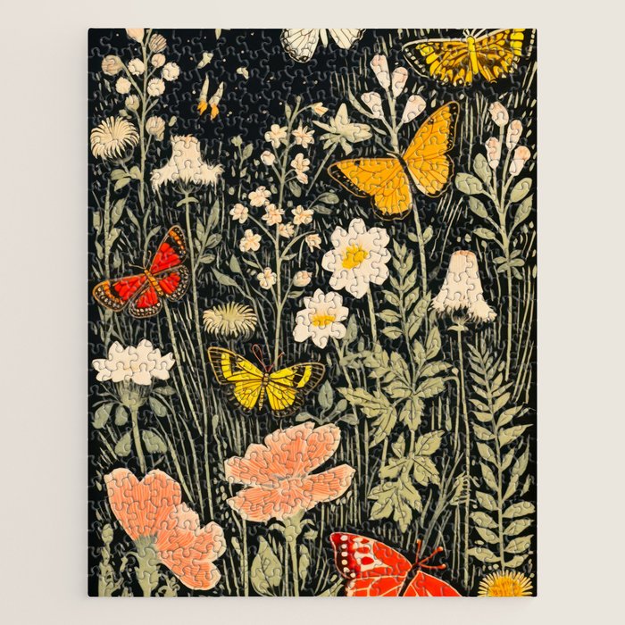 Butterfly Night Garden Jigsaw Puzzle Gallery Image 1