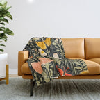 Butterfly Night Garden Throw Blanket Gallery Image 1