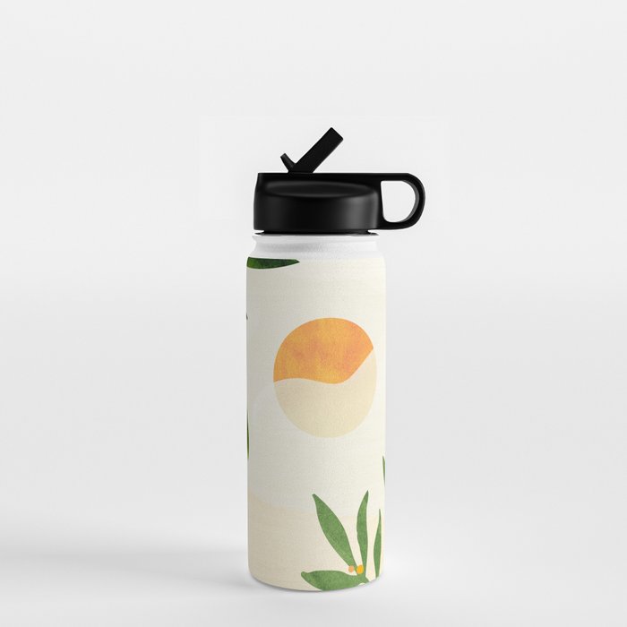 Mediterranean Terrace - Colorful Landscape Illustration Water Bottle Gallery Image 1