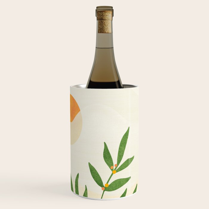 Mediterranean Terrace - Colorful Landscape Illustration Wine Chiller Gallery Image 3