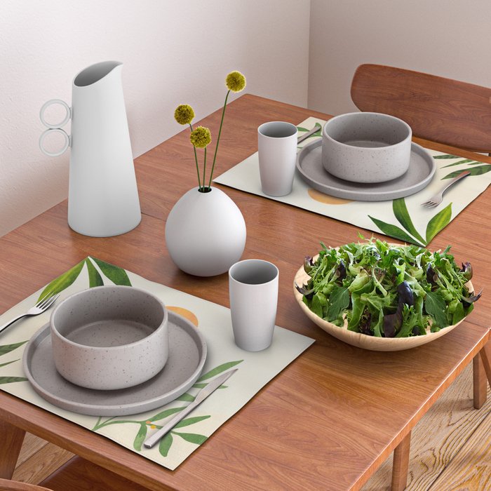 Mediterranean Terrace - Colorful Landscape Illustration Placemat Gallery Image 2