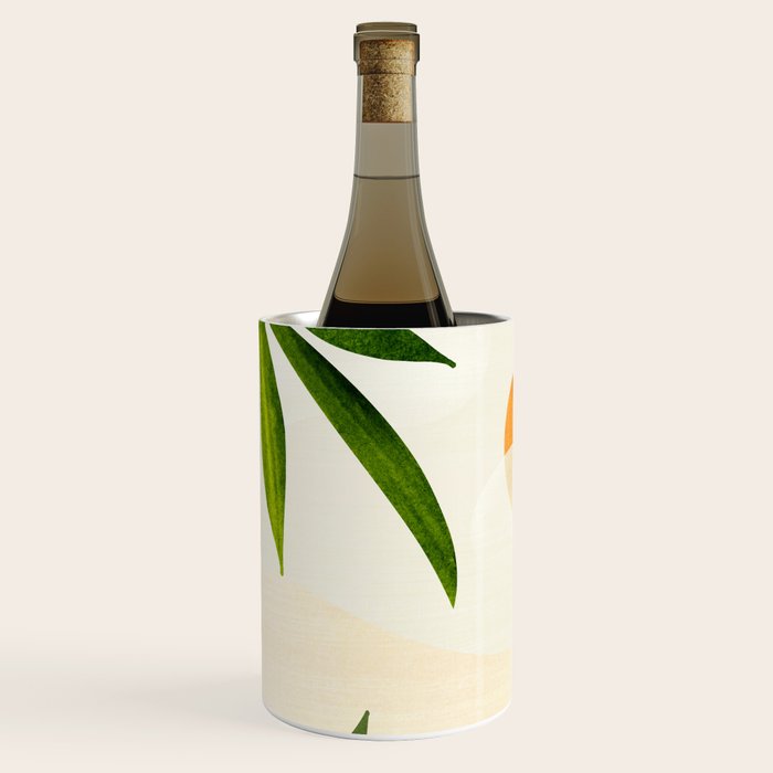 Mediterranean Terrace - Colorful Landscape Illustration Wine Chiller Gallery Image 2