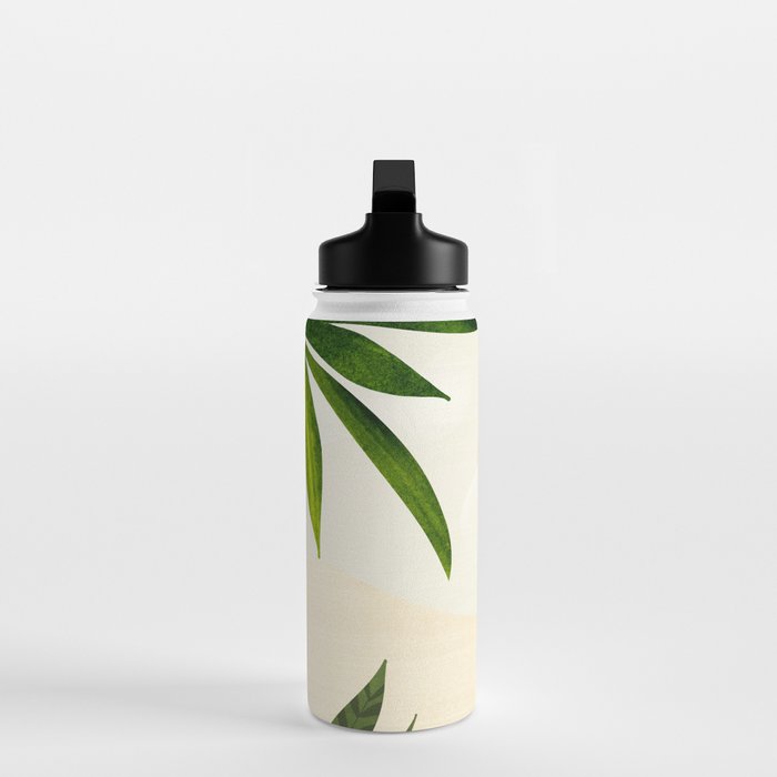 Mediterranean Terrace - Colorful Landscape Illustration Water Bottle Gallery Image 3