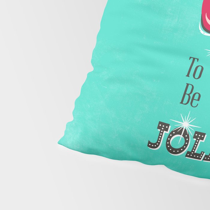 'Tis The Season - Retro Santa Aqua Colorful Pillow Sham Gallery Image 4