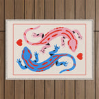 The lovers - salamanders Outdoor Rug Gallery Image 1