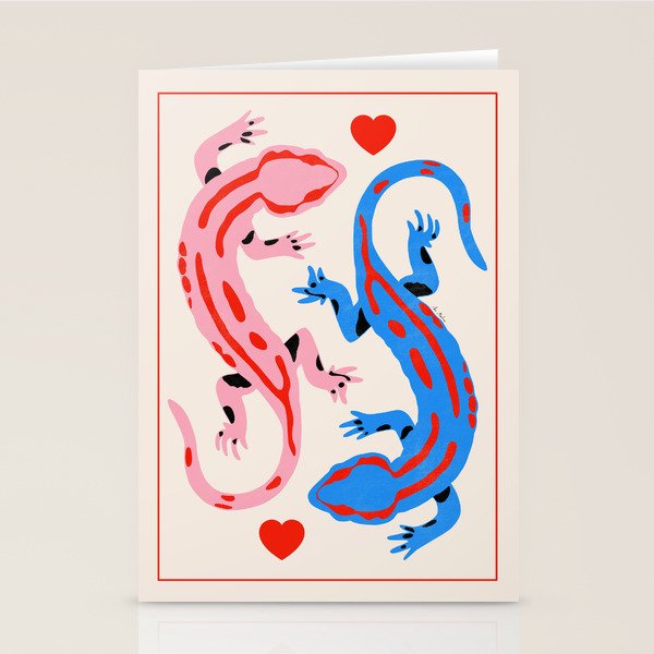 The lovers - salamanders Stationery Card Gallery Image 2