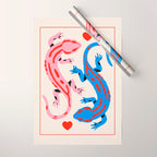 The lovers - salamanders Wrapping Paper Gallery Image 1
