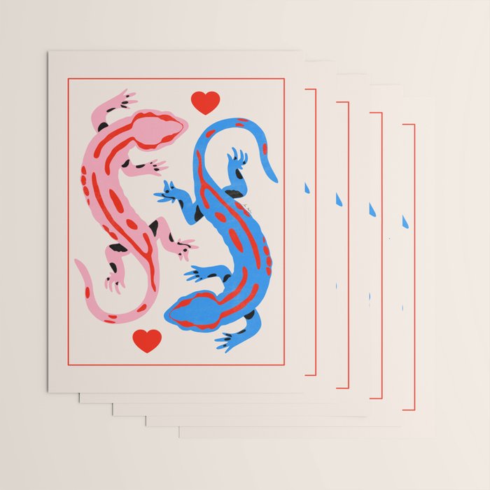 The lovers - salamanders Wrapping Paper Gallery Image 3