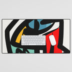 Street art abstract portrait pop Desk Mat Gallery Image 1