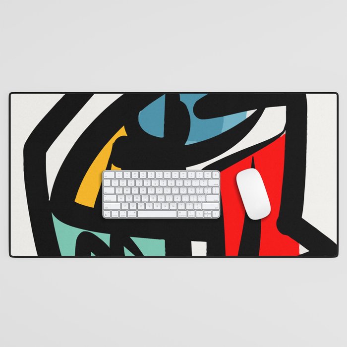 Street art abstract portrait pop Desk Mat Gallery Image 1