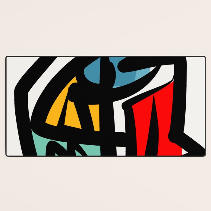 Street art abstract portrait pop Desk Mat Gallery Image 3
