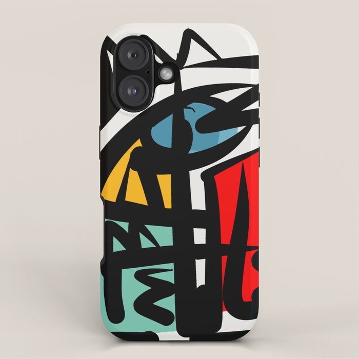 Street art abstract portrait pop iPhone Case Gallery Image 1
