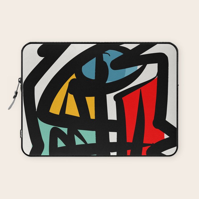 Street art abstract portrait pop Laptop Sleeve Gallery Image 1