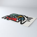 Street art abstract portrait pop Rug Gallery Image 3