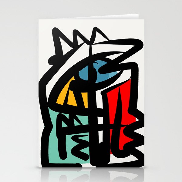Street art abstract portrait pop Stationery Card Gallery Image 2