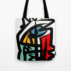Street art abstract portrait pop Tote Bag Gallery Image 1
