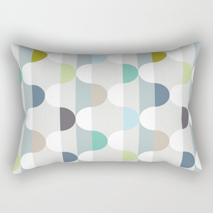 City life facade soft grey Rectangular Pillow Gallery Image 2