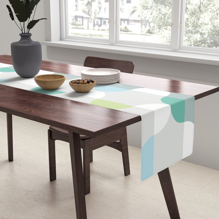 City life facade soft grey Table Runner Gallery Image 2