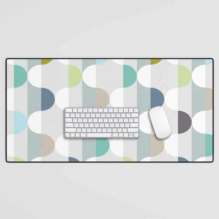 City life facade soft grey Desk Mat Gallery Image 1