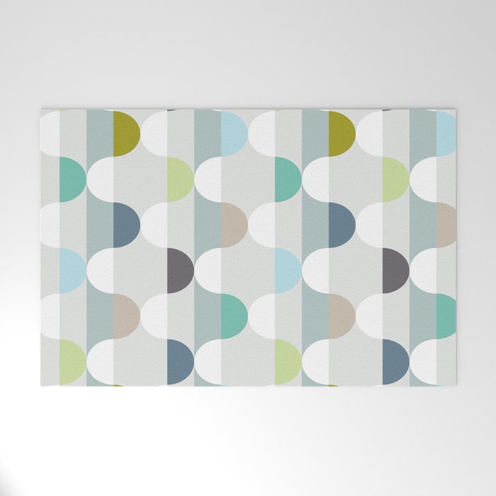 City life facade soft grey Welcome Mat Gallery Image 1