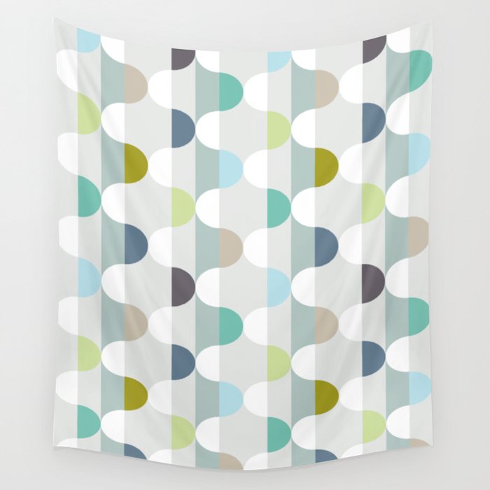 City life facade soft grey Wall Tapestry Gallery Image 4
