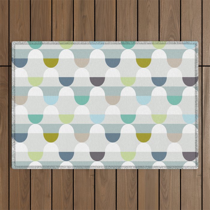 City life facade soft grey Outdoor Rug Gallery Image 1
