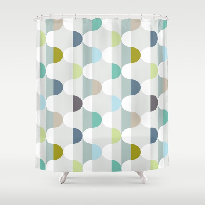 City life facade soft grey Shower Curtain Gallery Image 1