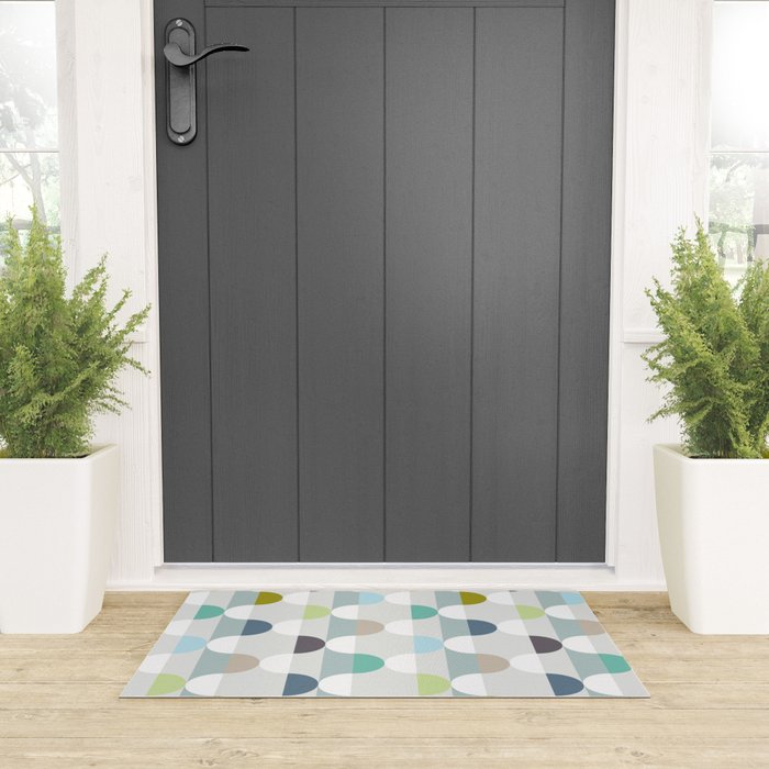 City life facade soft grey Welcome Mat Gallery Image 3